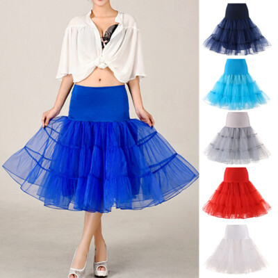 Jupon Vintage Années 50 Pour Femme - Crinoline, Tutu Rockabilly Pour Robe Rétro (plusieurs Couleurs Disponibles)