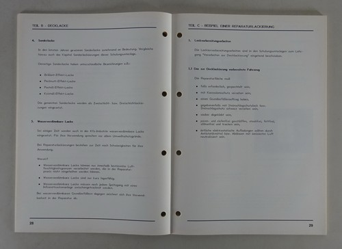 Manual de Taller Técnicas El Decklackierung para Ford Fiesta, Escort Etc '1992 - Imagen 7 de 7