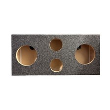 8" Dual with 4  Tweeter Sealed Speaker Pod Enclosure Box- Gray