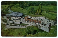 Postcard Aerial View Fort Ticonderoga New York NY