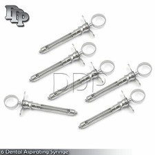 6 Premium Dental Anesthetic Syringe Self-Aspirating 1.8CC-Dental Instruments-A 