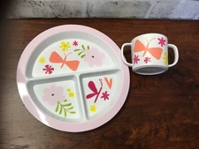 KATE SPADE New York Melamine 2 Piece Child  s Plate and Cup