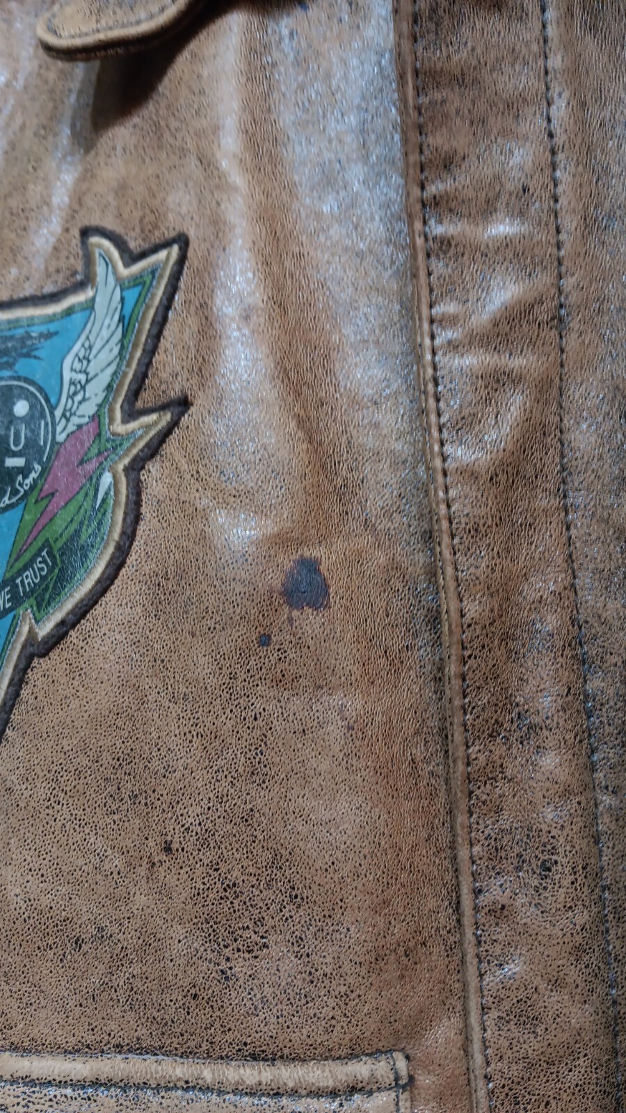 Vintage Rare Maui And Sons Leather aviator Jacket (L) image 2