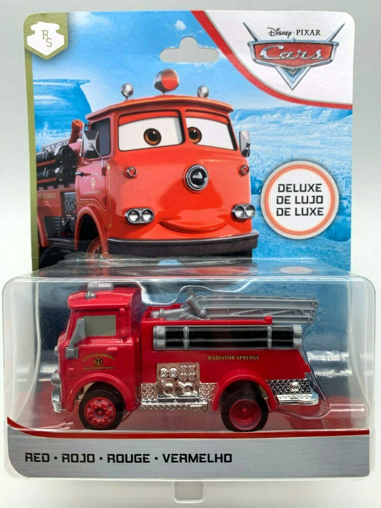 Disney Pixar CARS Deluxe RED Fire Engine Blue Desert Card | eBay