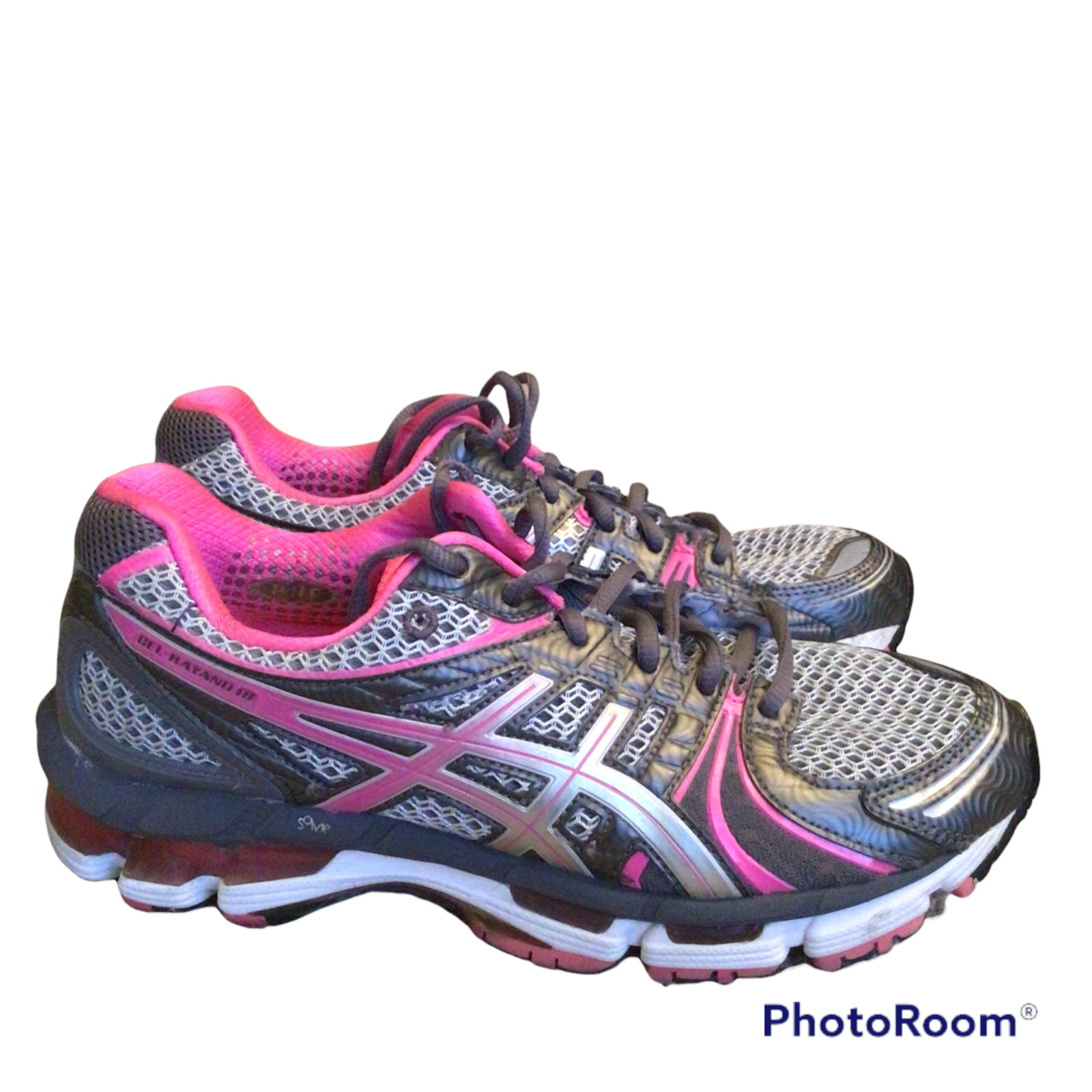 ASICS Gel Hayand 18 Women’s Size 8.5 Pink Silver Solyte Athletic READ NO INSOLES thumbnail 4