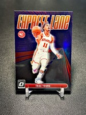 2023-24 Optic Basketball Trae Young Express Lane Purple Prizm Hawks #22