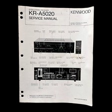 1 Orig. Kenwood KR-A5020 Audio Stereo Receiver Service Manual  Parts List GUC