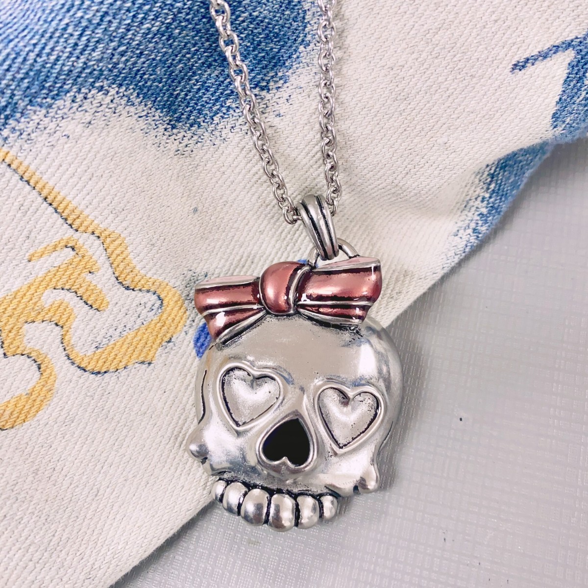 アクセサリー Kids Skull face Pendant Crystal Skull Pendant 10 Ruby Red CZ Gemstone Necklace 925