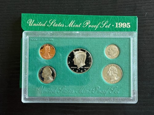 1995-S Proof Set w/Envelope & COA - 1c, 5c, 10c, 25c, 50c - ME1422