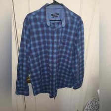 Bugatchi Men  s Classic Fit Shirt Size L Flip Cuff Button Up