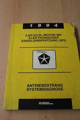 1994 Chrysler Jeep 3,9 l 5,2 l 5,9 l SFI Motor Systemdiagnose