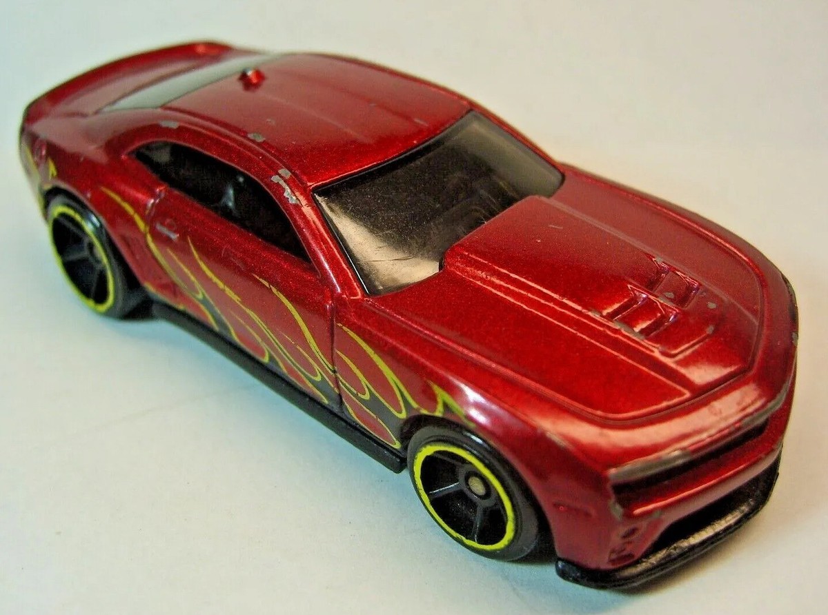 Hot Wheels Metallic Red with Flames '12 Camaro ZL1 from 2015 Flashfire  Pack