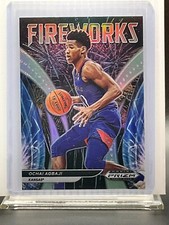 2022 Prizm Draft Picks Basketball - Ochai Agbaji - Silver Fireworks - RC-Kansas