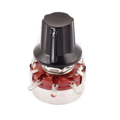 WTH118 Rotary Draht Wunde Potentiometer 15K Ohm Einstellbar Widerstand mit Kappe - Bild 1 von 2