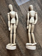 2 szt. Drewniana lalka pozująca Drewniany manekin Model Wood Joints Model
