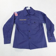 Vintage Boy Scouts of America Shirt Youth 10 Long Sleeve Uniform USA 90s