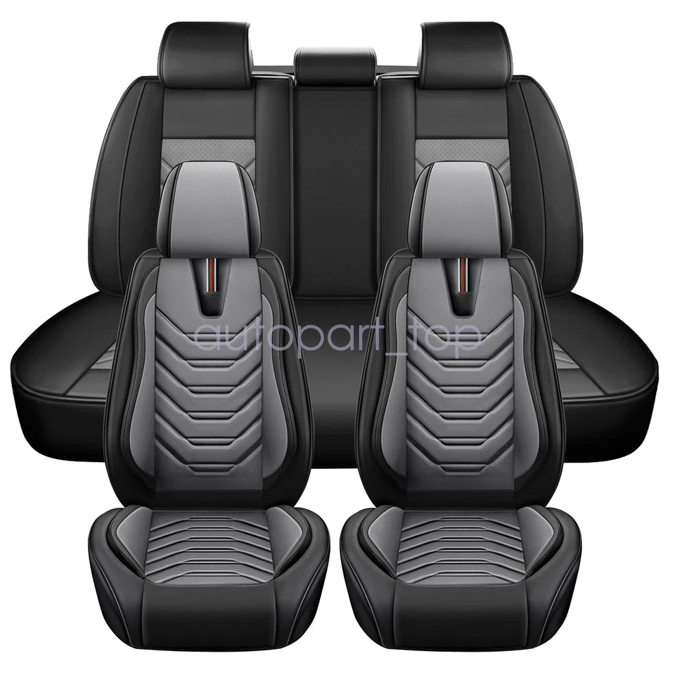Juego completo de fundas de asiento de coche de cuero para Toyota RAV4 5 asientos delanteros + traseros protectores Foto 2 de 4