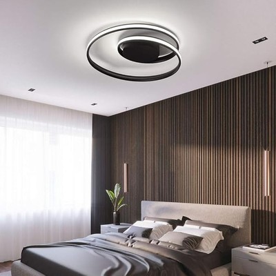 Okes LED Modern Dimmable Celing Light Fixture - Flush Mount with Remote