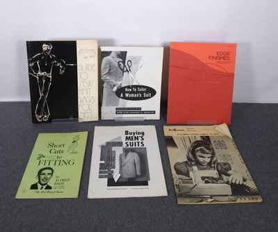 Lot of 6 vintage Mid Century Tailoring, Sewing, and Fitting Clothing booklets