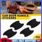 4 Pc 3D Carbon Fiber Car Handles Door Film Protector Anti Scratch Sticker Access