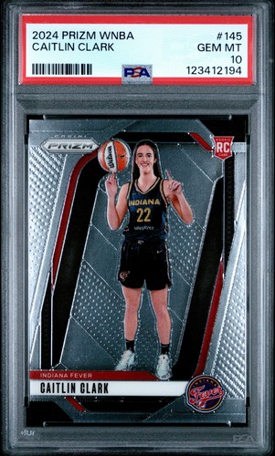 Graded 2024 Panini Prizm Caitlin Clark #145 Rookie Basketball Card PSA 10