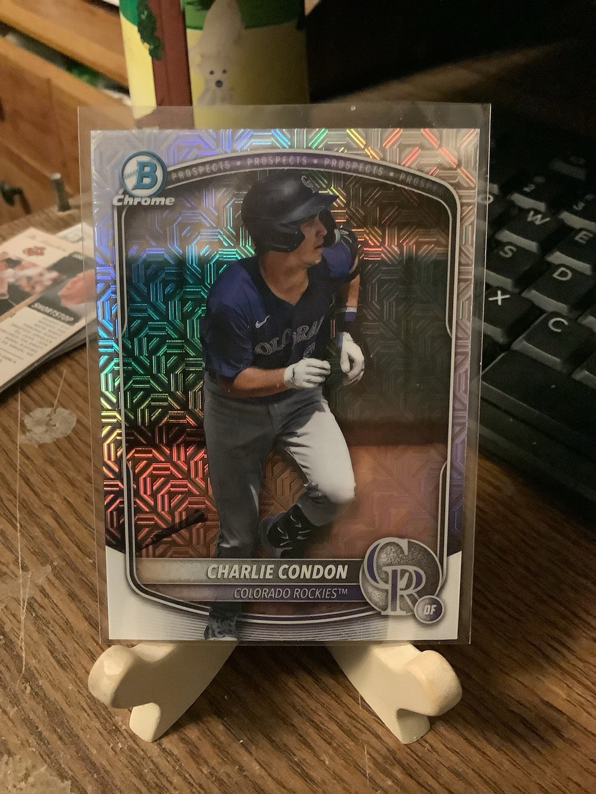 2025 Bowman Charlie Condon 1st Chrome #BCP-75 Mega Box Mojo Refractor Rockies