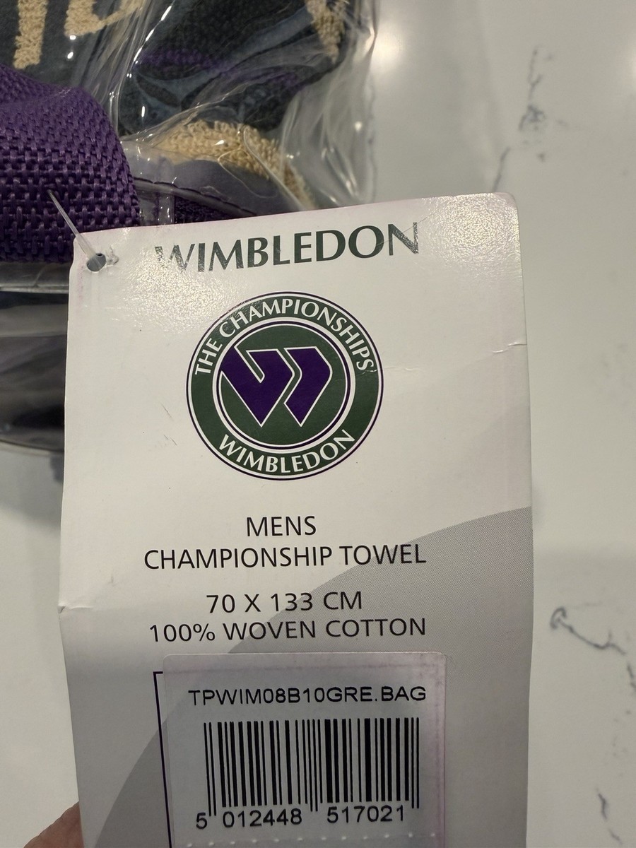 Men's Wimbledon Towel 27.5 X 52 Christy 2008 Championship NWT | eBay