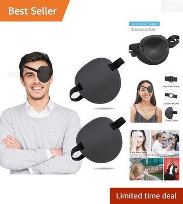 Breathable Adjustable Eye Patches - 2-Pack for Amblyopia Care in Kids & Adults