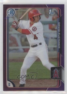 2015 Bowman Draft Chrome Purple Refractor /250 David Fletcher #57 y8h