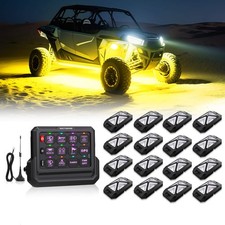 MICTUNING C4 RGBW LED Rock Lights Kit W/O Wireless RGB LED Switch Panel Control