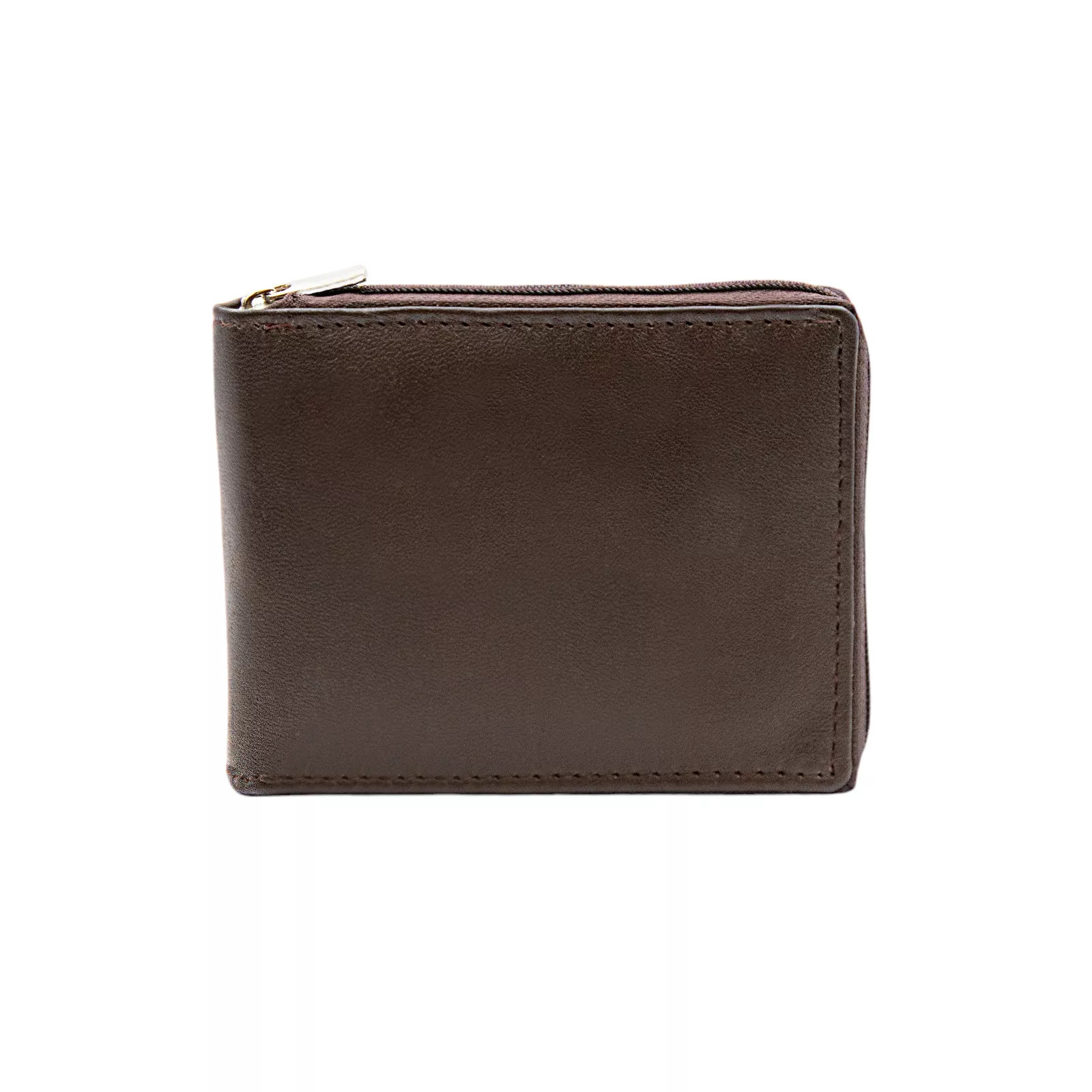 Мужской бумажник на молнии из натуральной кожи Gold Coast коричневого цвета 2490₽