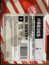 MK Sentry H6836s 32A RCBO Type A 30mA B Curve 6kA Single Module