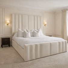 Plush Velvet Bed Frame with Optional Ottoman Gaslift Storage-Mattress Send messg