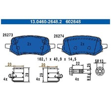 Satz Bremsbeläge Bremsklötze hinten für Ford Puma J2K | 24263856