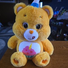 Care Bears Birthday Bear Plush Glitter Belly With Working Lights Sounds