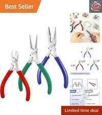 Luxury Jewelry Pliers Kit - 3 Pack Mini Tools for Crafting & Earring Making