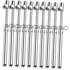  Pack Dual Head Tire Pressure Gauge Heavy Duty Air As picture show 10 Silver