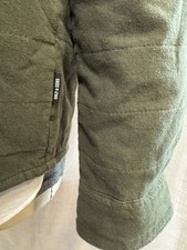 ONLY AND SONS Mens Puffer SHIRT 42R L SINGLE BREASTED Olive Green