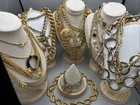 Vintage Mod Goldtone Jewlery 3 Belts, 8 Necklaces Lot Of 15  Monet, Napier,