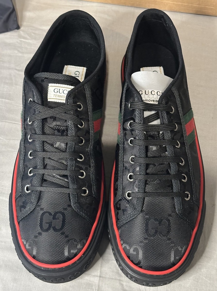 Gucci Tennis 1977 Off The Grid Low Black Sneakers Men Sz 13  display picture 3