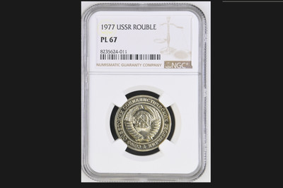 RUSSLAND UDSSR 1 RUBEL 1977 NGC PL67 !!! TOP POP!!!