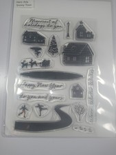 Hero Arts Snowy Town Clear Stamp Set with Dies NEW