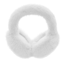 Women Winter Foldable Ear Muffs Faux Fur Earmuffs Cute Ear Warmers Covers White