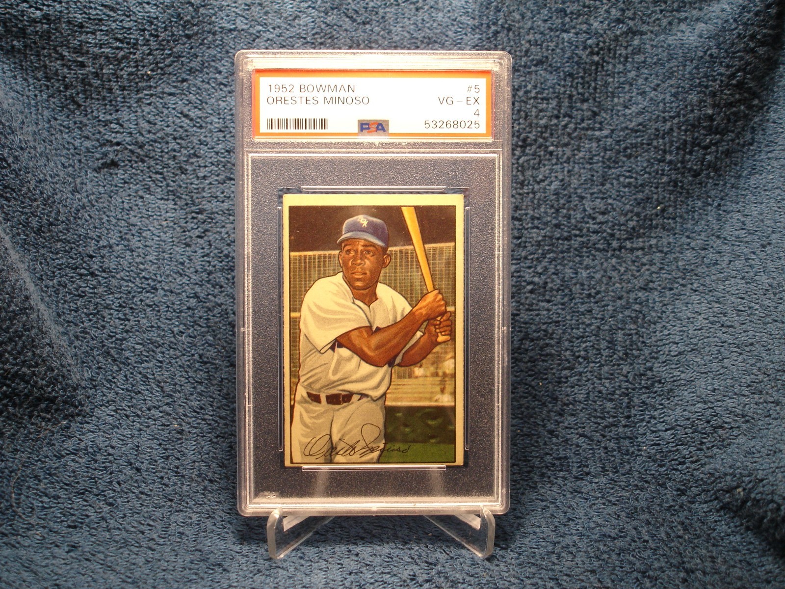 1952 BOWMAN PSA 4 (VG-EX) ORESTES ‘MINNIE’ MINOSO - #5 ~ ‘RC / HOF' ~ WHITE SOX