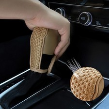 Auto Beige Universal Eis-Seide Schaltknauf Abdeckung Bezug Schalthebel Schutz