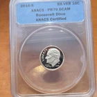 2010 Roosevelt Dime ANACS PR70 DCAM Silver Proof San Francisco