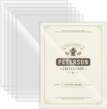 6 Pcs 8.5 X 11'' Rigid Print Protectors, Clear Rigid Top Loaders Plastic Paper P