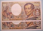 France. Suite of 2 1992 Pascal 200 Francs banknotes.  new