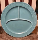 Vintage Fiestaware Turquoise 10 1/2” Grill Plate Divided Plate Fiesta HLC WV USA