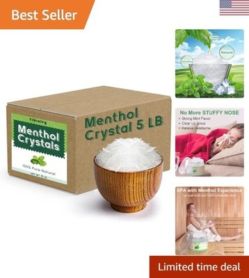 Bulk 5 LB Menthol Crystals - Perfect for Shower Steamers & Essential Oil Blends
